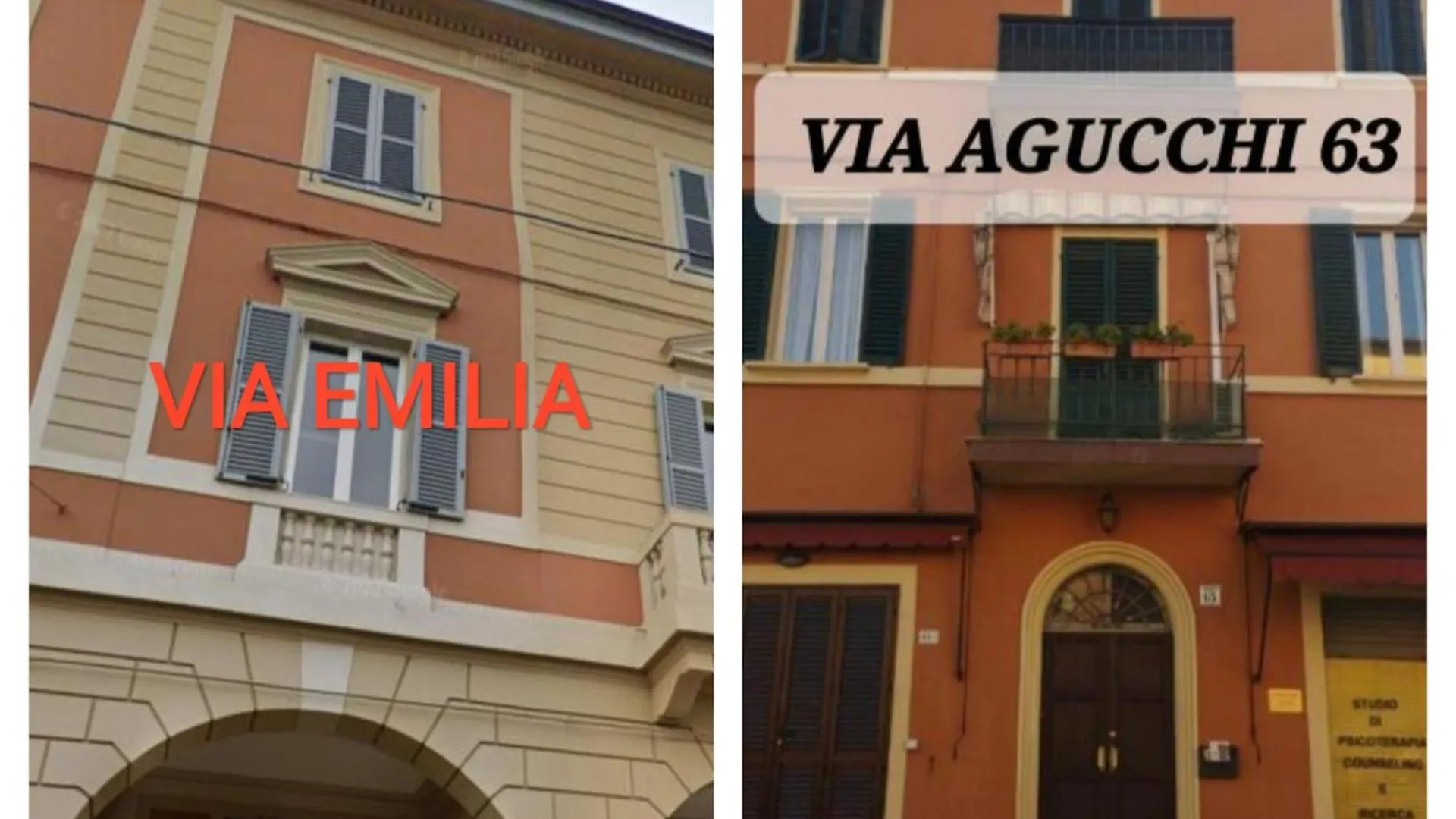 Via Agucchi & Via Emilia Apartments location